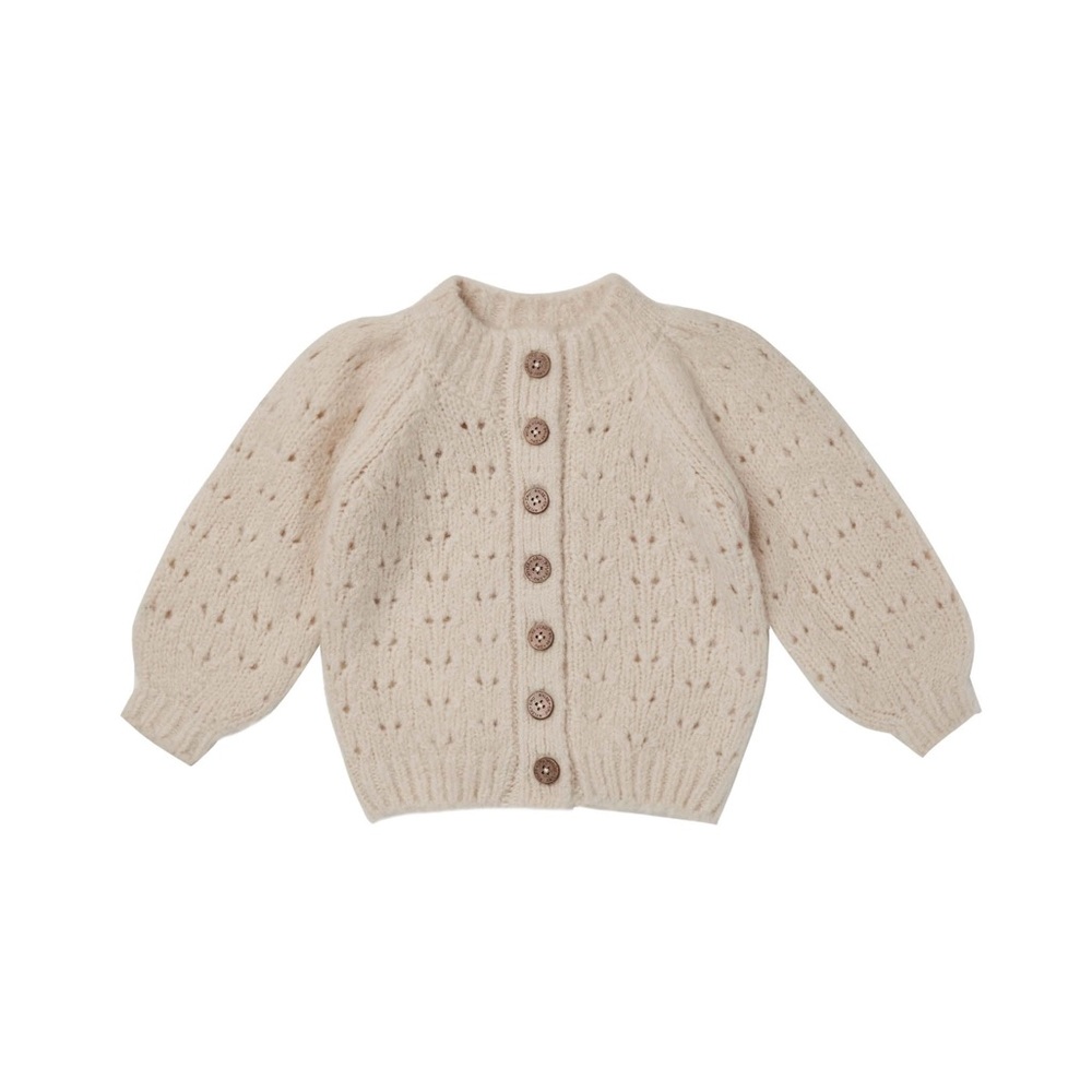 Rylee + Cru Tulip Cardigan in Natural, New in bag size 4 - 5 girls